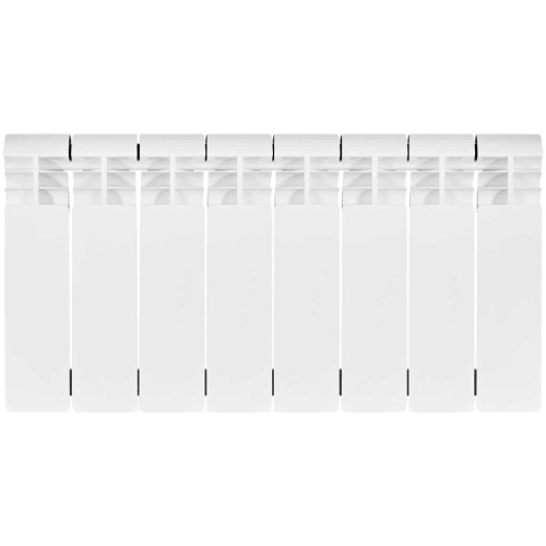 Биметаллический радиатор отопления Stout Vega 200 8 секций боковое подключение белый RAL 9016