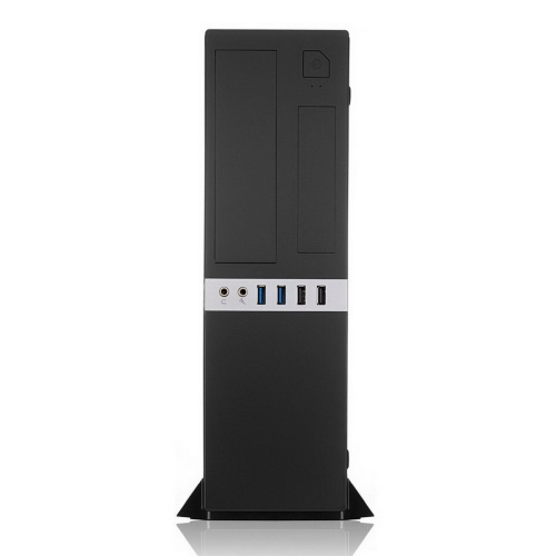 Корпус Foxline FL-203-GT-300 mATX case black, w/PSU TFX 300W 80+ bronze, w/2xUSB2.0+2xUSB3.0, w/pwr cord, w/ 8cm Fan