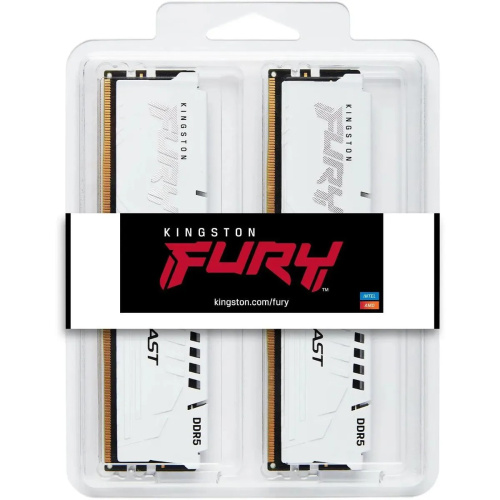 ОЗУ Kingston Fury Beast KF560C30BWEK2-32 DDR5 - 2x 16ГБ 6000МГц, DIMM, White, Ret