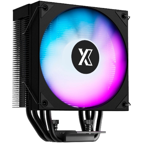 Кулер XASTRA AR400 FRGB BK LGA1851/1700/1200/115X/AM5/AM4 (TDP 220W, 4 тепл.трубки ,PWM Fan FRGB 120mm , top cover with FRGB led, black)