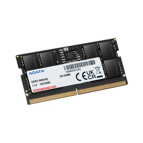 ОЗУ ADATA AD5S56008G-S DDR5 8Гб Module capacity 8Гб Количество 1 5600 МГц Множитель частоты шины 46 1.1 В черный