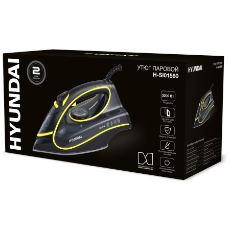 Утюг Hyundai H-SI01560 черный/желтый