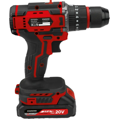 Дрель-шуруповерт аккумуляторная STARWIND CD20-2.0/2.0hS1