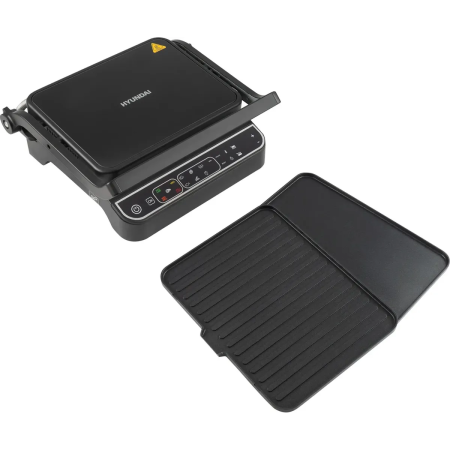 Электрогриль Hyundai HYG-7000 серебристый и черный
