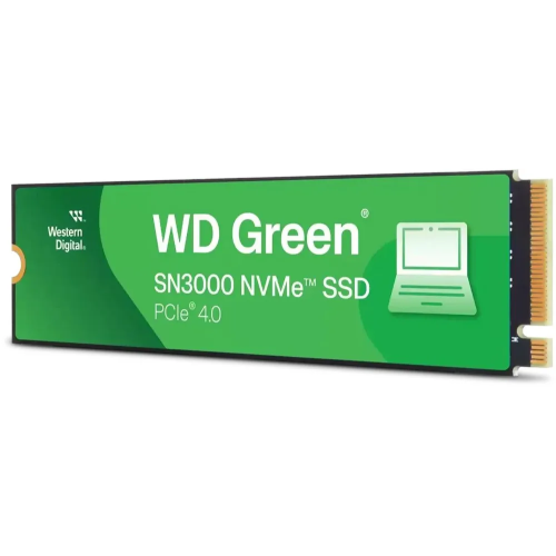 SSD WD Green SN3000 WDS100T4G0E, 1000GB, M.2(22x80mm), NVMe, PCIe 4.0 x4, QLC, R/W 5000/4200MB/s, TBW 150, DWPD 0.1 (12 мес.)