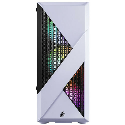 Корпус 1STPLAYER FIREROSE F3-A White (F3-A-WH-4F1) / ATX, TG / 4x120mm LED fans inc.