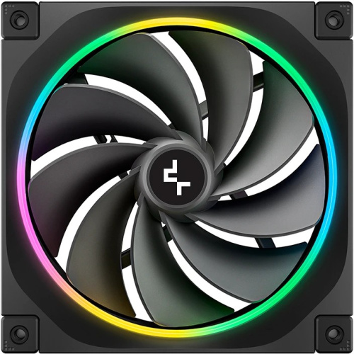 Вентилятор DEEPCOOL FL14R-3 in 1 140x140x25мм Reverse (PWM, ARGB, черный, 500-1700об/мин) Color Box