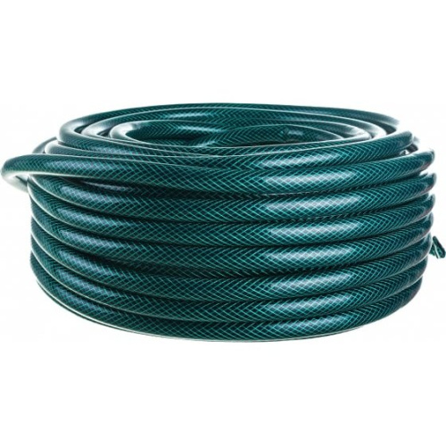 Шланг поливочный Вихрь 73/7/2/2 ПВХ трёхслойный армированный 3/4", 50м (зелёный)