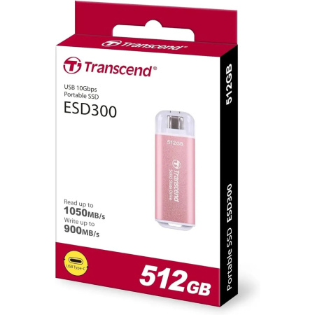 SSD Transcend ESD300 TS512GESD300P, 512ГБ, розовый