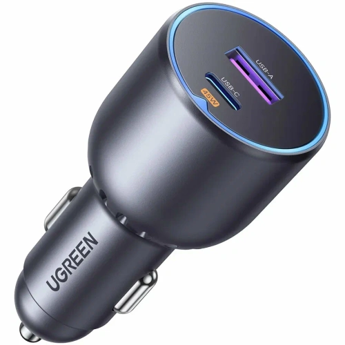 Автомобильное зарядное устройство UGREEN EC701 (35023) 63W 2*USB-C PD 3.0&USB-A w/o Cable Fast Car Charger Gray