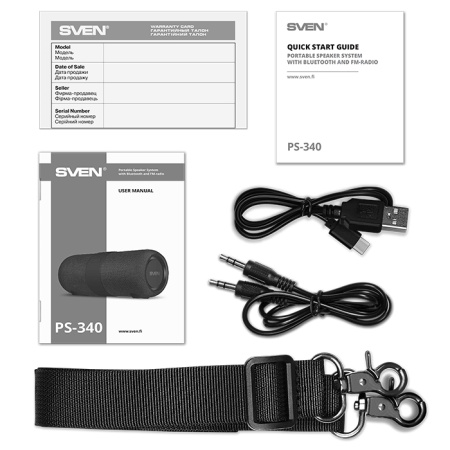 Портативная акустика SVEN PS-340 черный